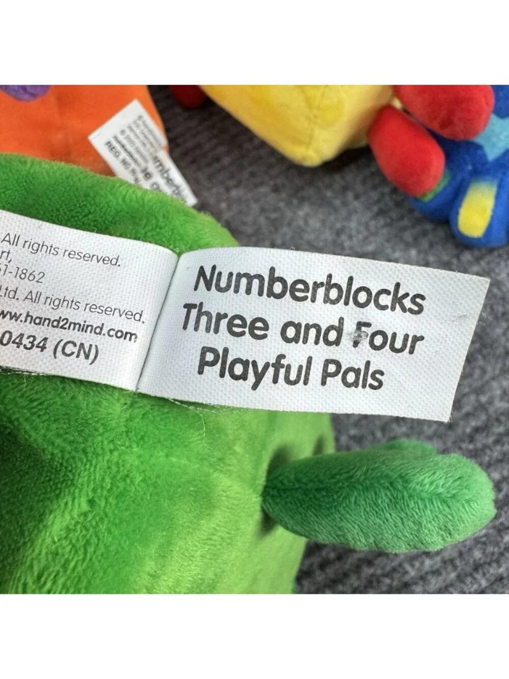 Hand2mind Number Blocks Number 1, 2, 3, 4, 5 Learning Toy Plush Stuffed Set Lot